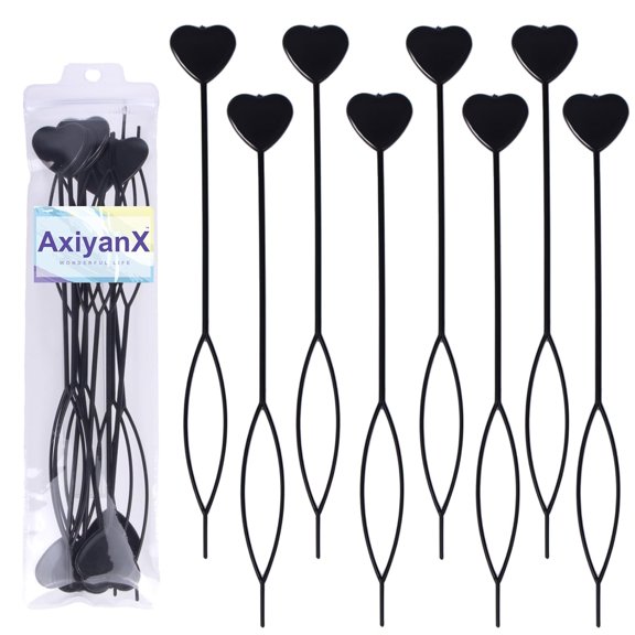 12-Pack Hair Pull Through Tool, Hair Beader for Braids with Beads, Ponytail Maker Styling Loop for Girls