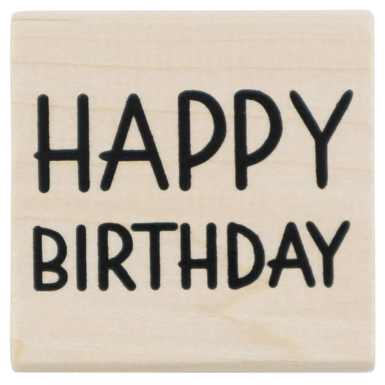 12 Pack: Happy Birthday Wood Stamp by Recollections™ 