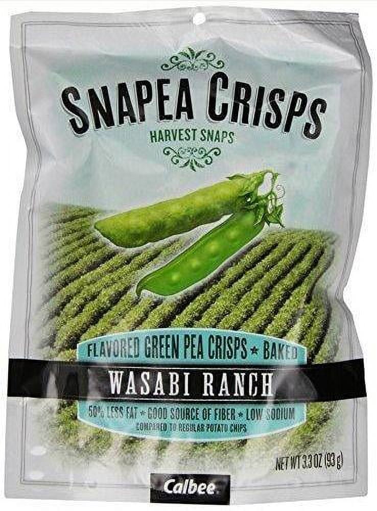 Calbee, Harvest Snaps Green Pea Snack Crisps Lightly Salted, 3.3 Ounce