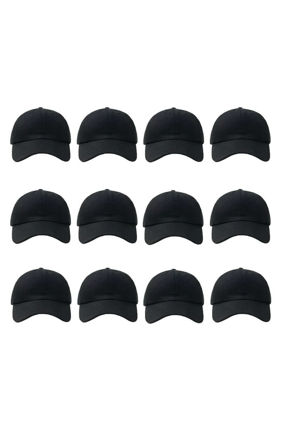 12 Pack Hats for Men Classic Low Profile Adjustable Strapback Dad Hats Baseball Caps for Men and Women