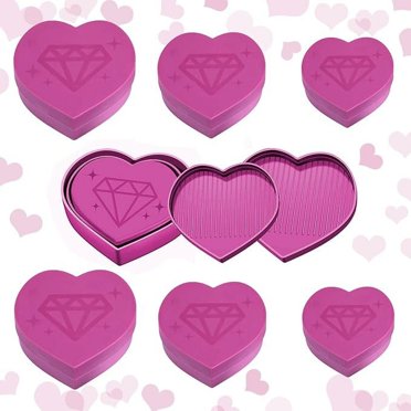 19 Pieces Plastic Bead Sorting Trays Heart Painting Bead Sorting Trays...