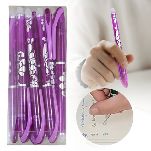 12 Pack Heat Erasable Colored Pens - Disappearing Ink Markers for Sewing Quilting Embroidery - 0.5mm Fine Tip
