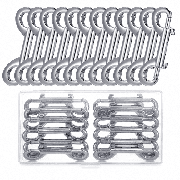 12 Pack Heavy Duty 2.72 Inch Zinc Alloy Double Ended Bolt Snap Hooks