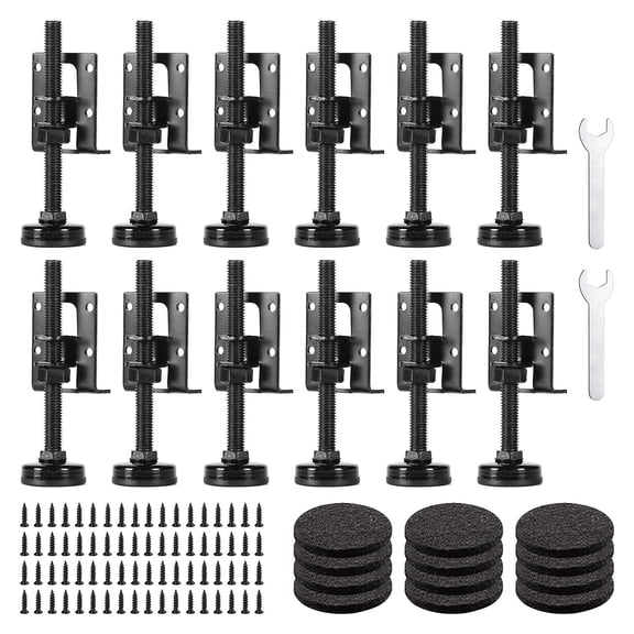 12 Pack Heavy Duty Leveling Furniture Adjustable Leveler Feet