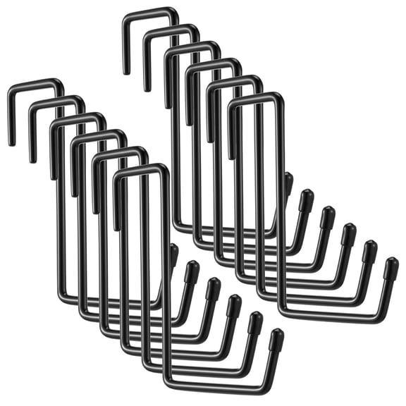 12 Pack Heavy Duty Rafter Hanger Hooks Vinyl Coated Black