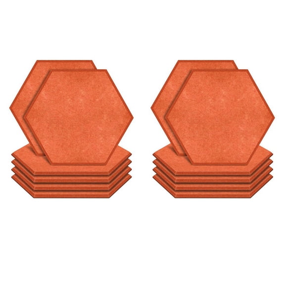 12 Pack Hexagon Acoustic Panels Sound Proof Padding Beveled Edge Sound Panels for Recording Studio Office Home