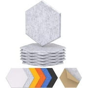 12 Pack Hexagon Acoustic Panels, TONOR 12"x 10"x 0.4" High Density Sound Proof Panels for Walls, Sou