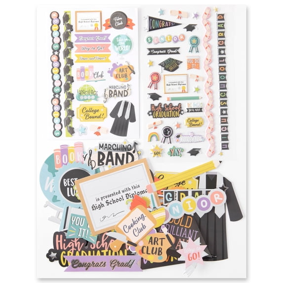 Recollections High School Graduation Sticker Flip Pack