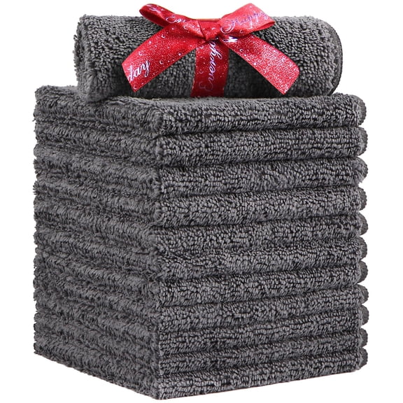 12 Pack, Highly Absorbent and Soft Microfiber Face Towel, Makeup Remover Towels, Multi-Purpose Wash Cloths for Bathroom, Hotel, Spa, Gym, and Kitchen, 12x12 Inch