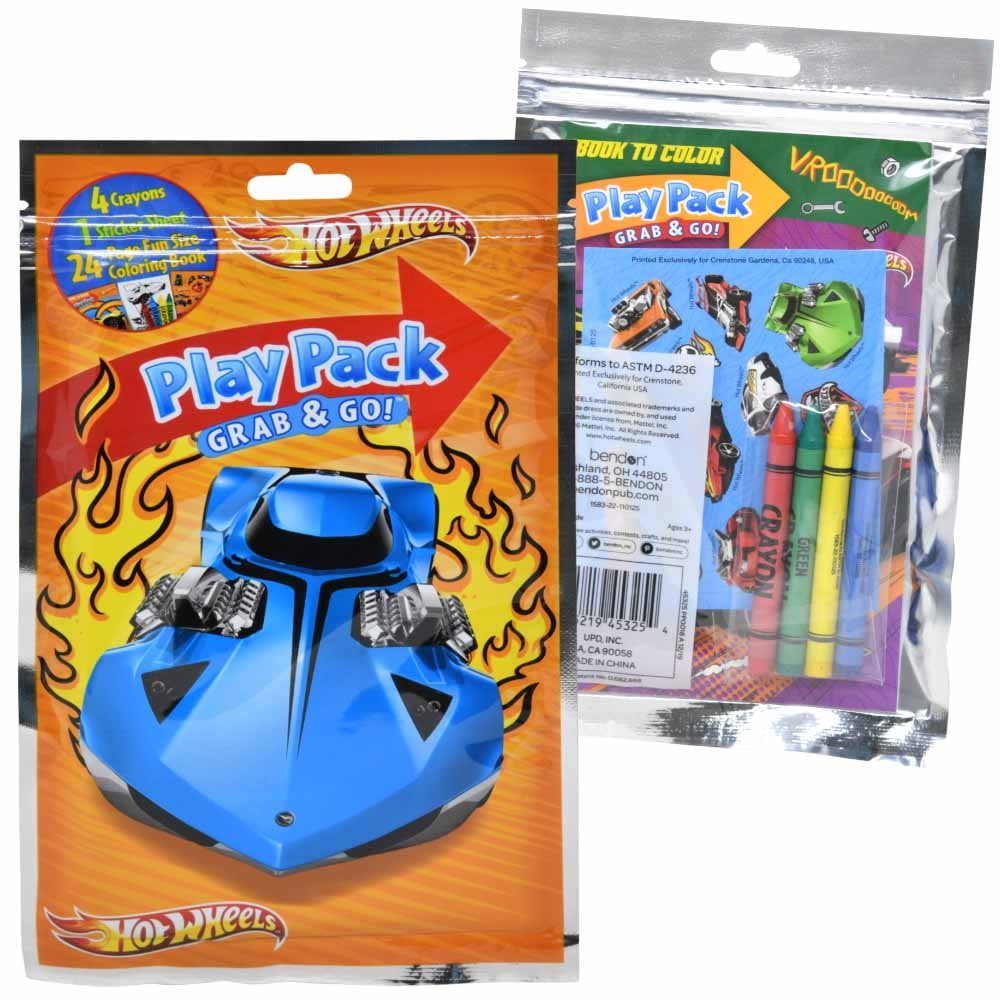 12 Pack Hot Wheels Grab n Go Play Pack , party favors