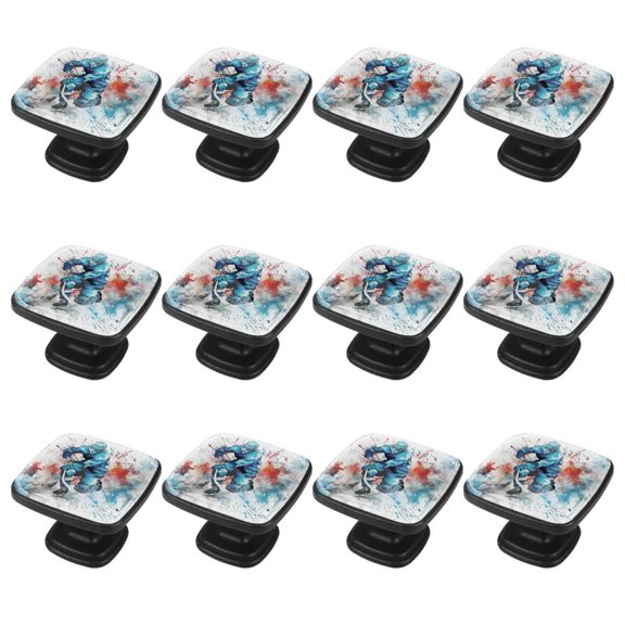 12 Pack Ice Hockey Kitchen Cabinet Square Knob Cabinet Hardware for Dresser Drawer Cabinet Pulls Drawer Knobs Cabinet Knobs