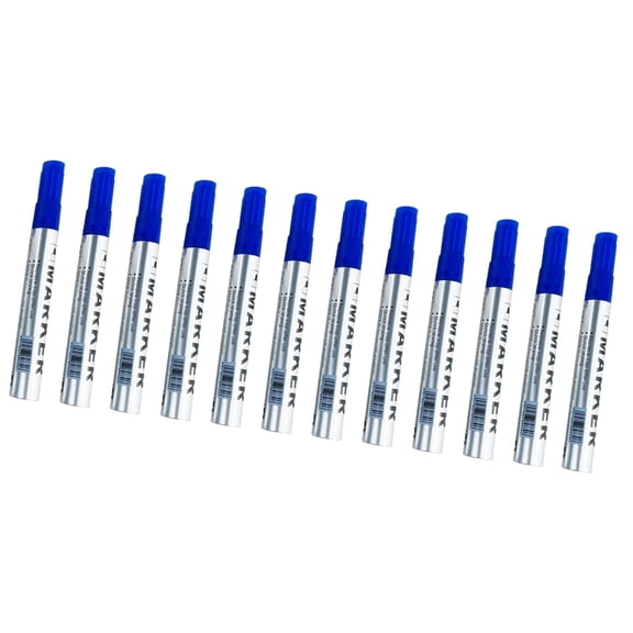 12-Pack Industrial Permanent Markers, Quick-Dry Oil-Resistant for Metal, Glass, Surfaces