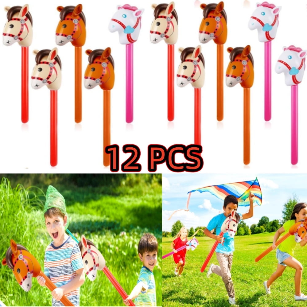 12-Pack Stick Horse,Horse Stick Toys - Ride-On Toy for Cowboy & Cowgirl ...