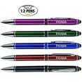 thumbnail image 1 of 12 Pack Introne- Personalized Ballpoint Pen with Stylus Tip a stylish, premium metal pen, black ink, medium point. Ad your name, message or logo - Custom Printed - FREE PERSONALIZATION, 1 of 2