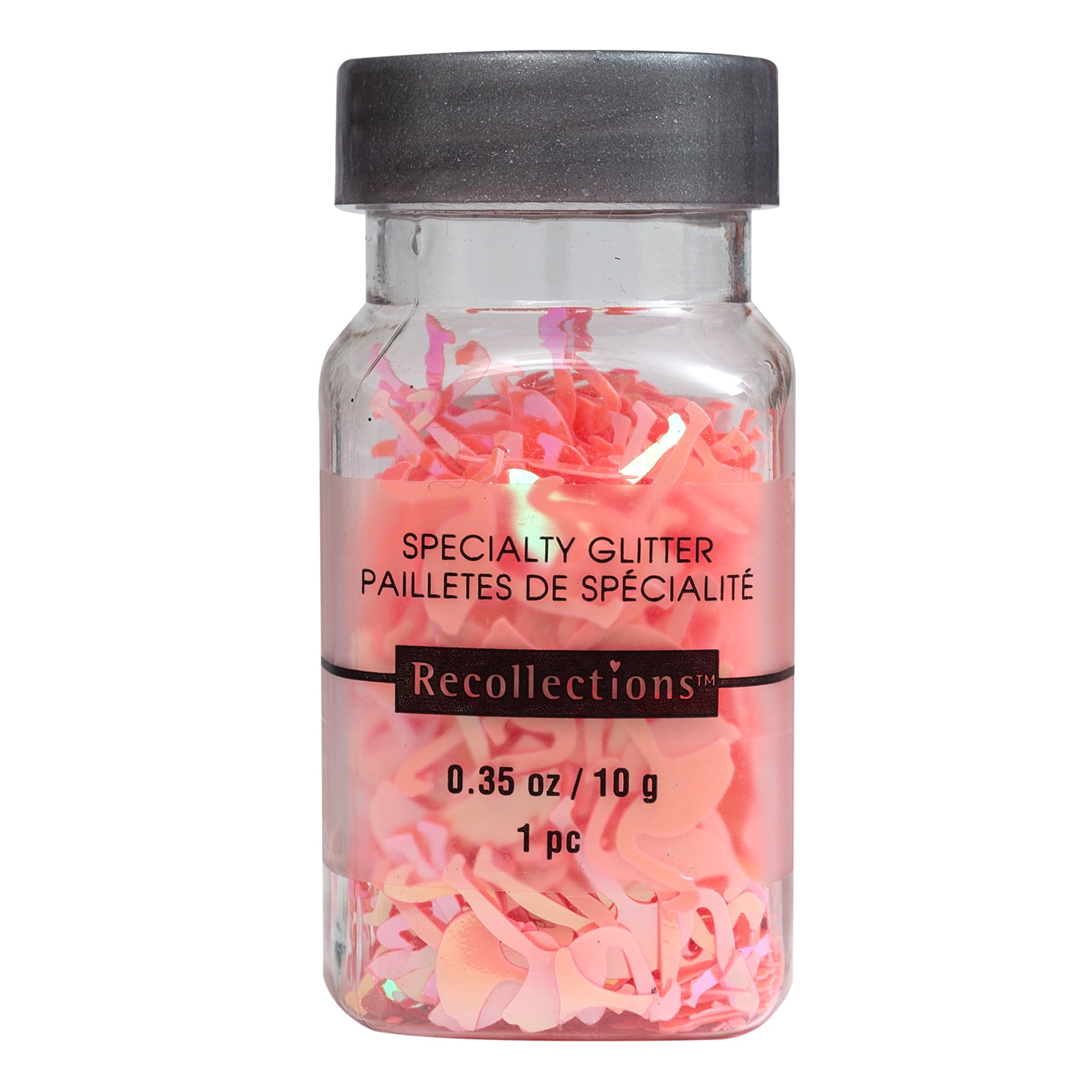 Recollections Iridescent Pink Flamingos Specialty Glitter, 12 Pack