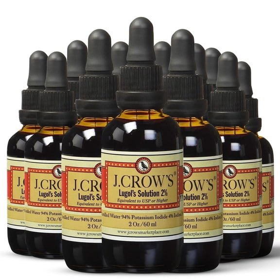 12-Pack J. Crow's Lugol's Solution 2% - 2 fl oz