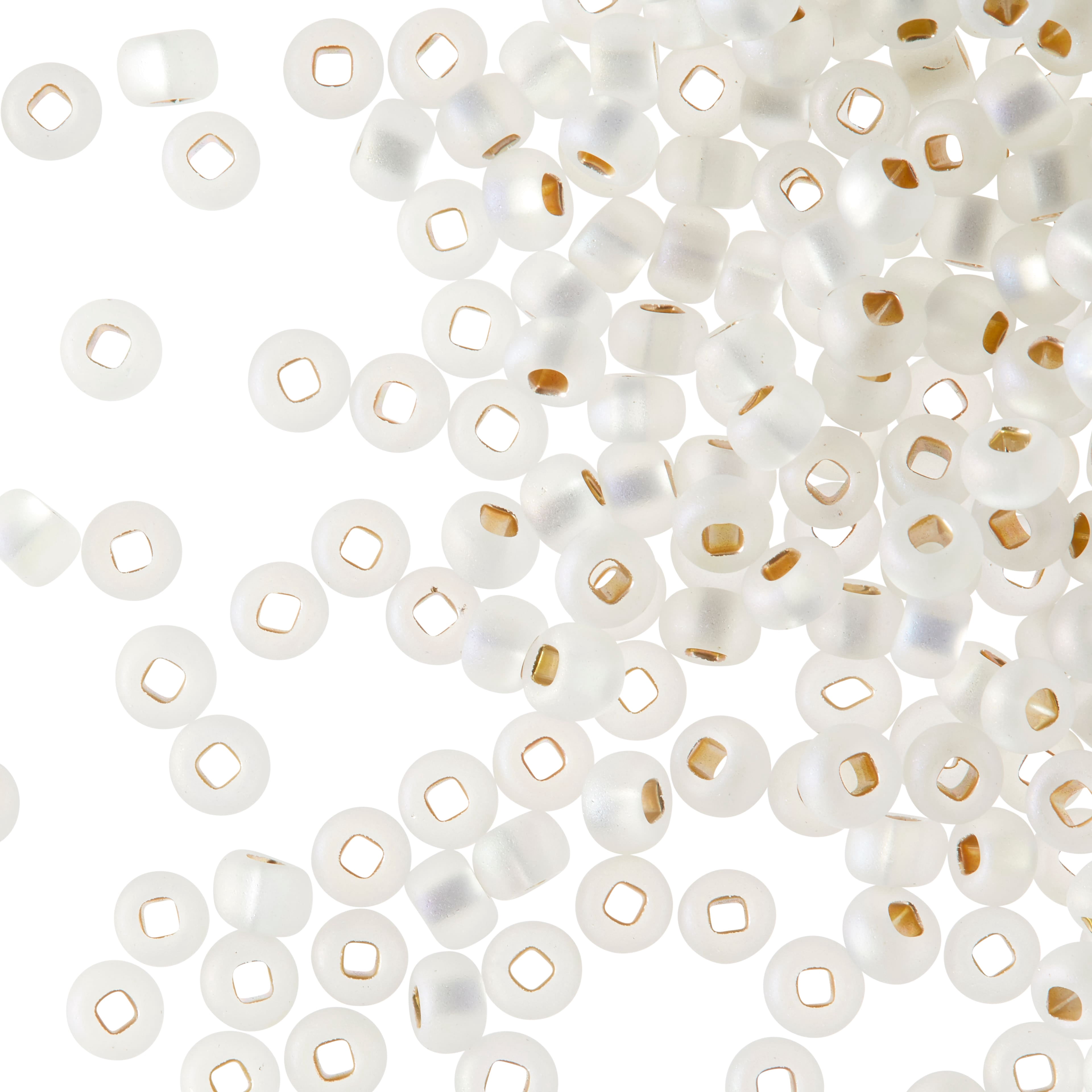 John Bead Crystal Silver Lined Matte Czech Glass Seed Beads, 6/0, 12 Pack