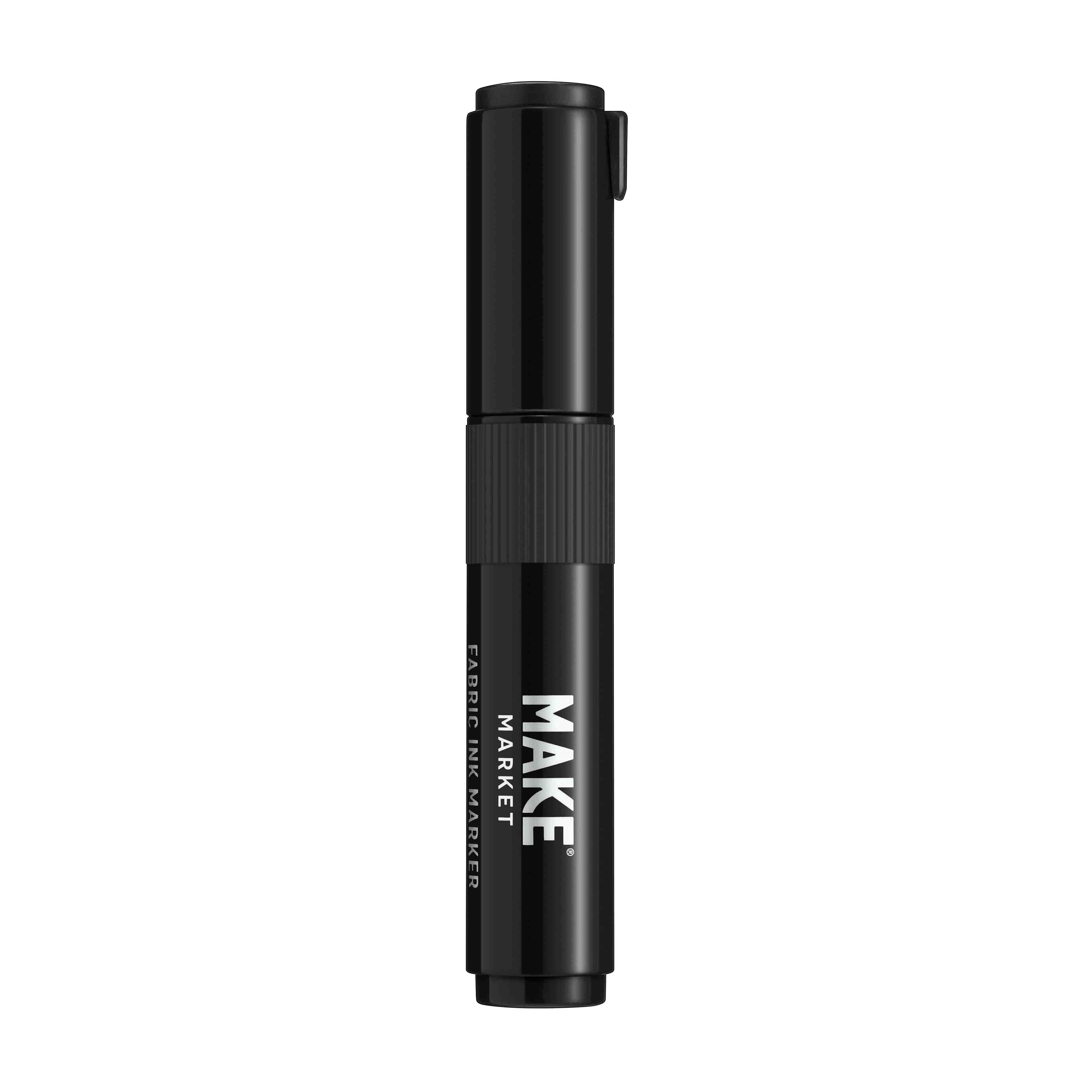 12 Pack: Jumbo Black Bullet Tip Permanent Fabric Ink Marker by Make Market
