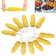 thumbnail image 1 of 12 Pack Jumbo Corn On The Cob Holders Skewers Stainless Steel Prongs Kitchen BBQ, 1 of 5
