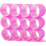 12 Pack Jumbo Hair Rollers Large Hair Rollers Hair Curlers for Long Hair | Self Grip Rollers for Hair | Hair Accessories for Women Heatless Hair Curlers for Long Hair(Random Color)