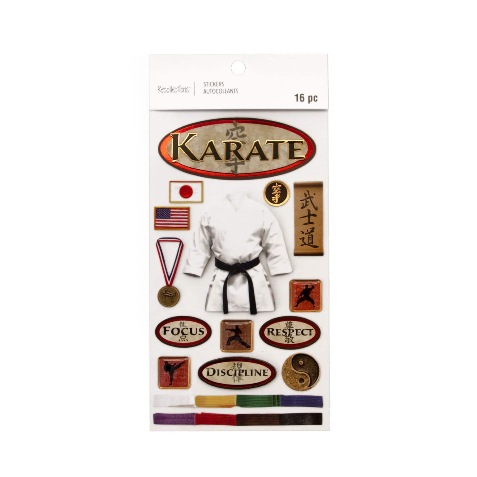 Recollections Karate Stickers, 12 Pack