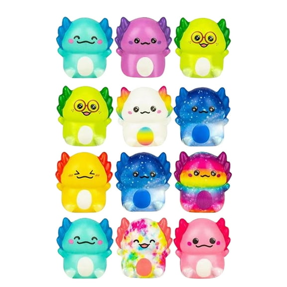 12 Pack Kawaii Squishies Party Favors Treasure Box Stuffers for Classroom Birthday Xmas Gifts Goodie Bag Mini Animals Mochi Squishy Stress Relief Sensory Balls Random