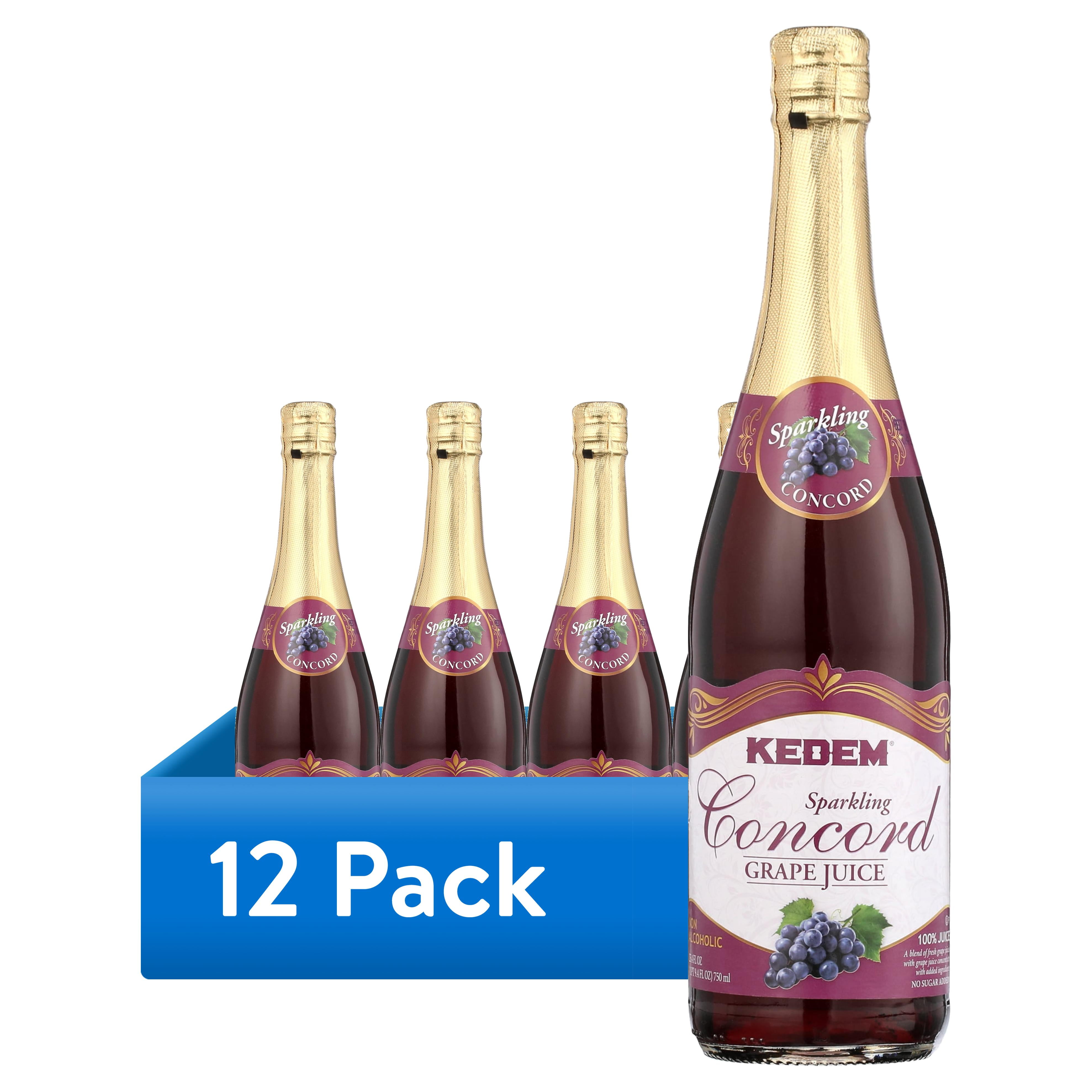 (12 pack) Kedem Concord Sparkling Grape Juice, 25.4floz