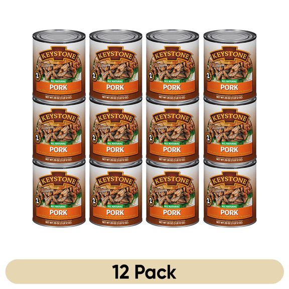 Keystone Fully Cooked Pork, 28 oz Can, 12 Pack