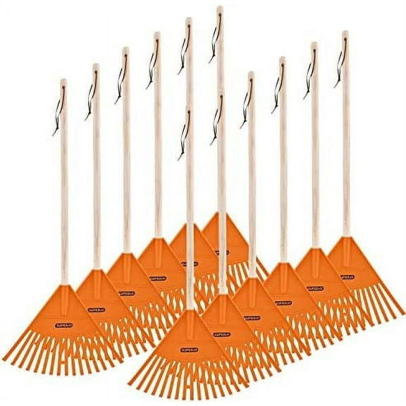 12 Pack Kids Rake, Orange