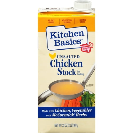 Kitchen Basics UnSalted Stock, Chicken, 32 Ounce (Pack of 12)