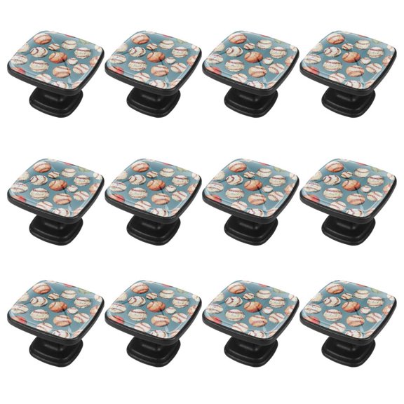 12 Pack Kitchen Cabinet Knobs Baseball Dresser Knobs Drawer Knobs Drawer Pulls Door Knobs Dresser Drawer Handles Knobs for Dresser Drawers