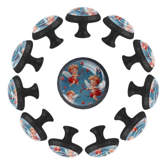 12 Pack Kitchen Knobs Love Cupid Heart Dresser Knobs Drawer