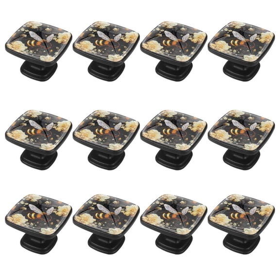 12 Pack Kitchen Cabinet Knobs Starry Bee Dresser Knobs Drawer Knobs Drawer Pulls Door Knobs Dresser Drawer Handles Knobs for Dresser Drawers