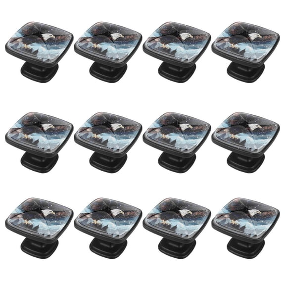 12 Pack Kitchen Cabinet Square Knob Single Hole Cabinet Hardware for Dresser Drawer Cabinet Pulls Drawer Knobs Starry Eagle Cabinet Knobs