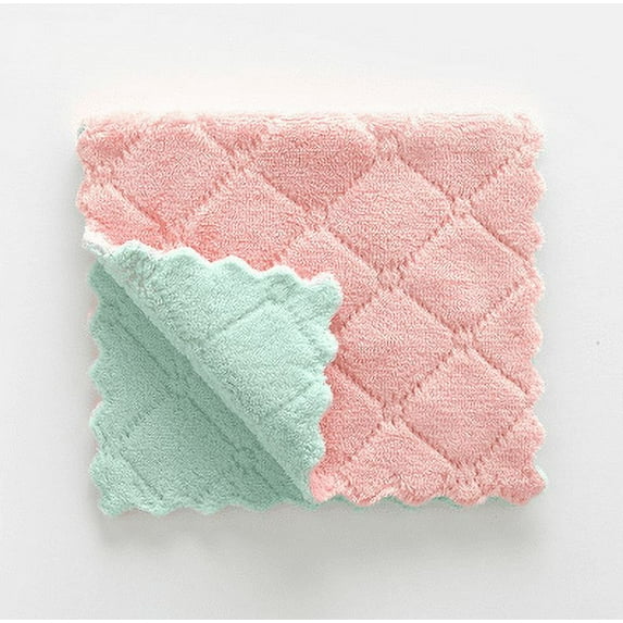 12 Pack Kitchen Cloth Dish Towels, Premium Dishcloths, Super Absorbent Coral Velvet Dishtowels, Nonstick Oil Washable Fast Drying