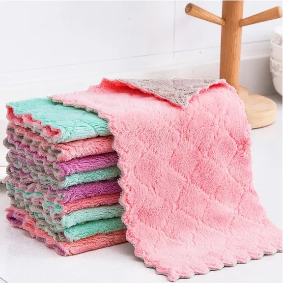 12 Pack Kitchen Cloth Dish Towels Premium Dishcloths Super Absorbent Mix Set