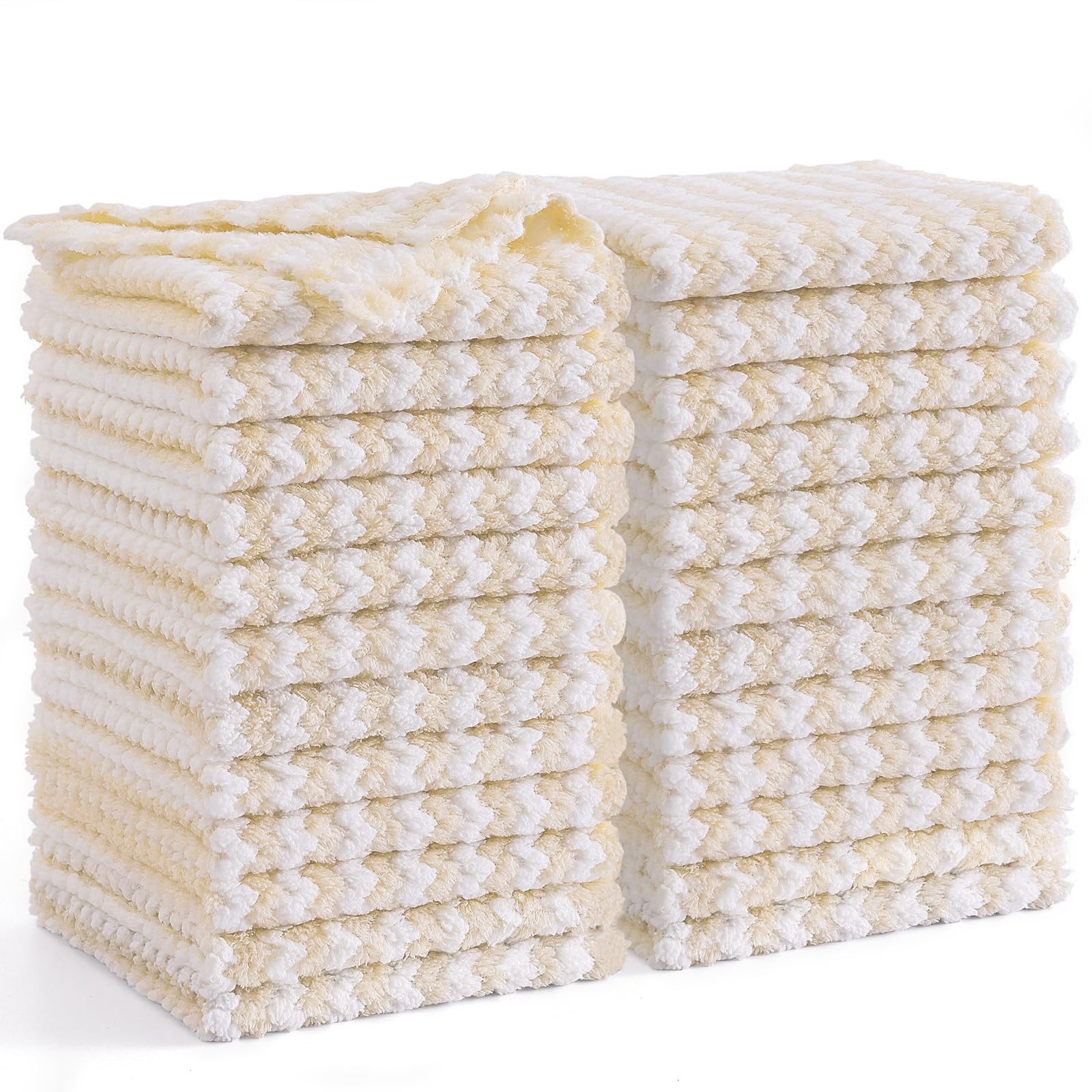12 Pack Kitchen Dish Cloths, Ultra Soft And Absorbent Dish Towels ...