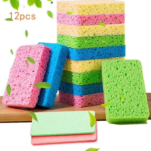 JIAYUEZHAO Bath Multipurpose Cellulose Cleaning Sponge Sheets Set, 12 Count