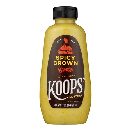 (12 Pack) Koops' Kosher Spicy Brown Mustard, 12 Oz