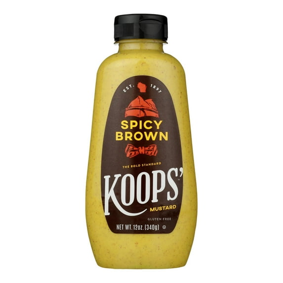 (12 Pack) Koops' Kosher Spicy Brown Mustard, 12 Oz
