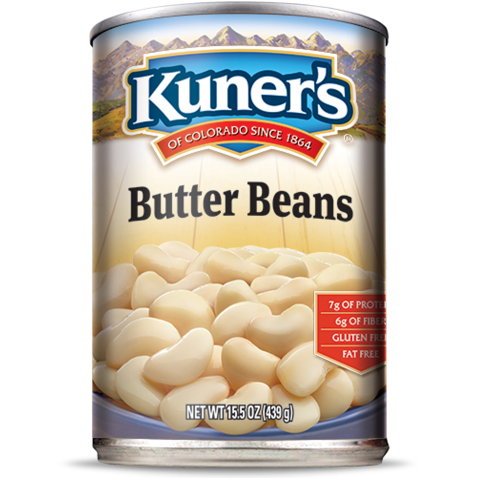 (12 Pack) Kuner's Canned Butter Beans, Giant Lima Beans, 15.5 Ounce