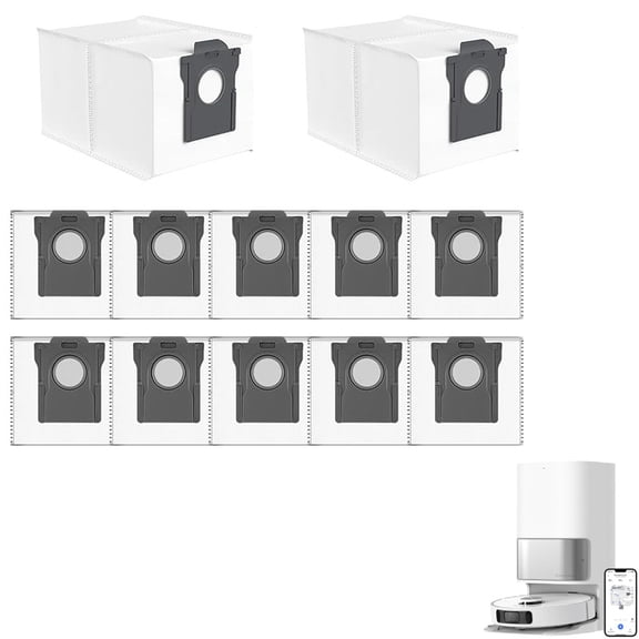 12 Pack L10s Ultra Vacuum Dust Bags Compatible with Dreame X40 Ultra/ L10s Ultra/ X30 Ultra/Mova E30 Ultra/ L40 Ultra/ L10s Ultra Gen 2 Robot Replacement Canister Vacuum Bags