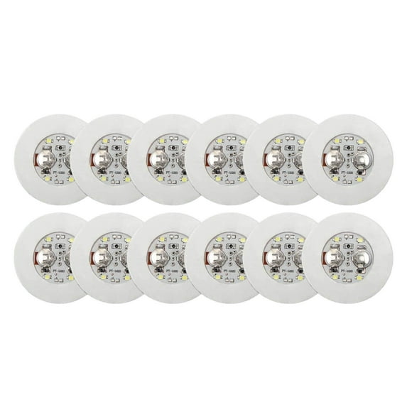 12 Pack LED Bottle Light Sticker Discs, Glow Drink Beautifiers for Parties, Events, and Home Bar Decor, Color Changing Effects - White