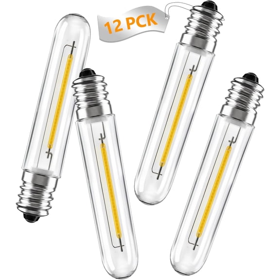 12 Pack LED Replacement Bulbs E12, T13 LED Light Bulbs for Outdoor String Lights Shatterproof, Dimmable E12 Candelabra Bulbs for S14 G40 C7 Night Lights, Chandeliers for Indoor Outdoor Use