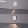 thumbnail image 1 of 12 Pack LED Vertical 5CCT Step Lights, Replaceable Magnetic Faceplat Indoor Stair Light, Dimmable, White, 1 of 5