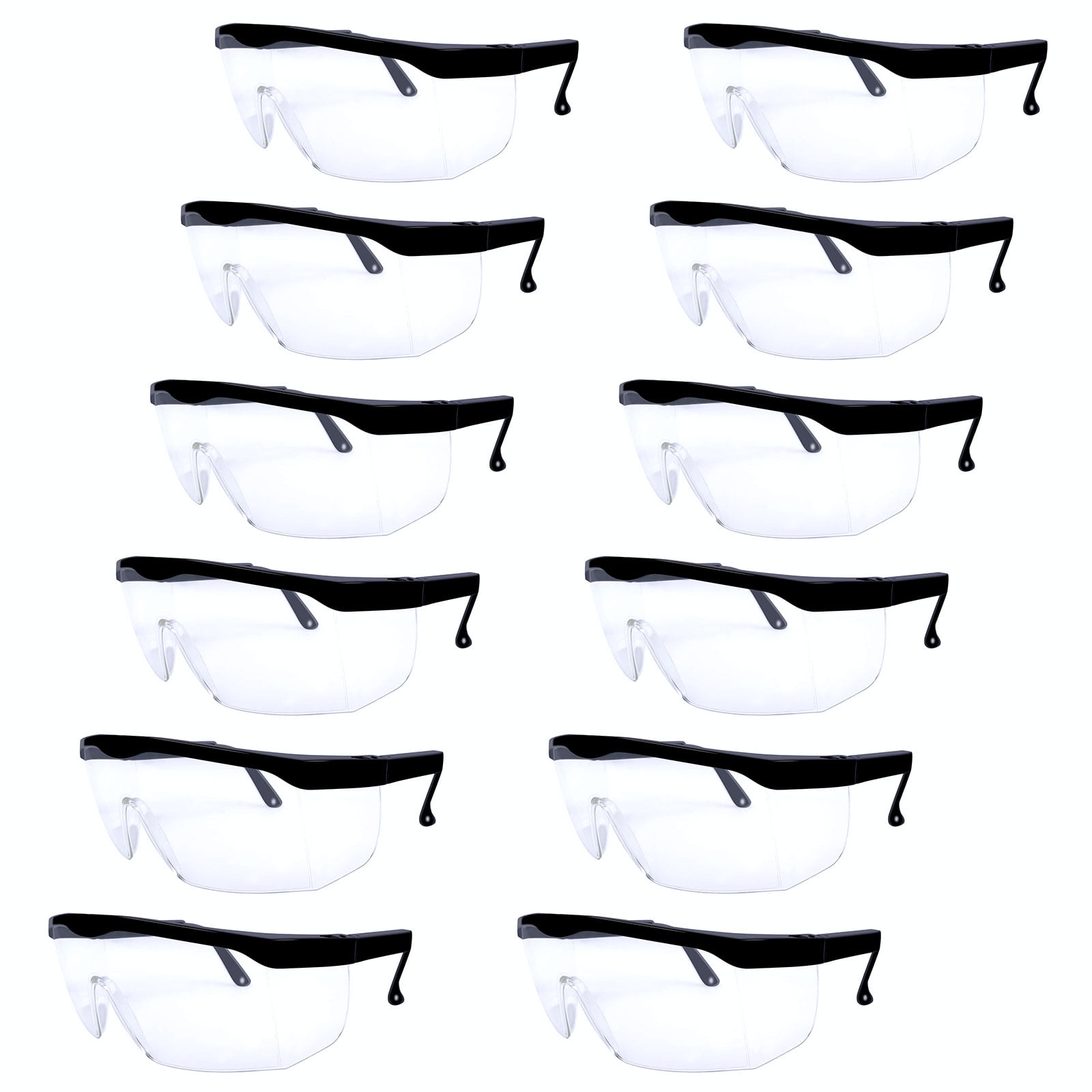 [12Pack]LOFIR Safety Goggles Adjustable Protective Glasses Lightweight