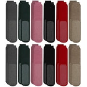 YACHT & SMITH 12 Pack Ladies Gripper Bottom Slipper Sock, Ladies Sweater Sock with Gripper Bottom Asstorted(Size-9-11)