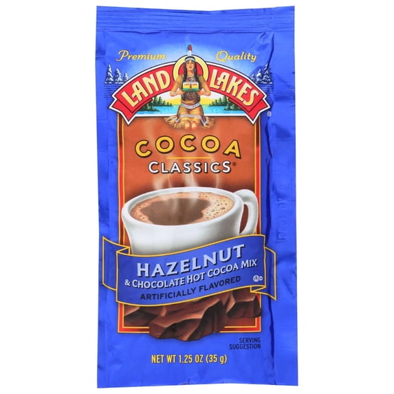 (12 Pack)Land O Lakes Cocoa Classics Hazelnut & Chocolate Hot Cocoa Mix, 1.25 oz.