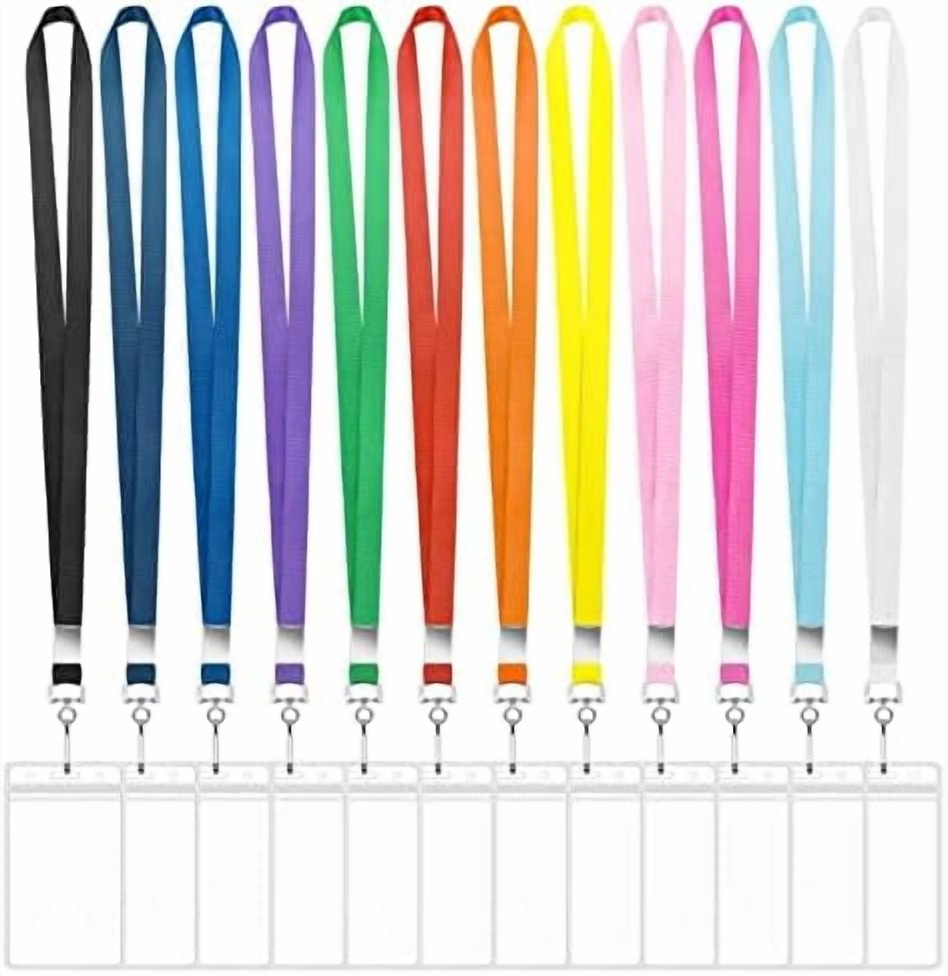 12 Pack Lanyards for ID Badges Cruise Lanyard for Ship Cards with Waterproof ID Badge Holder Cruise Essentials 2026 (12 Colors)