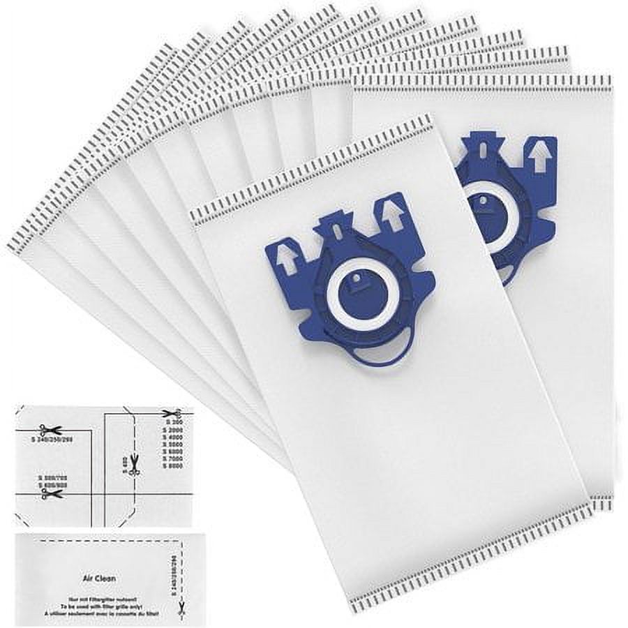 12 Pack Large 3D Efficiency Capacity Vacuum Dust Bag, Miele Hoover Bags